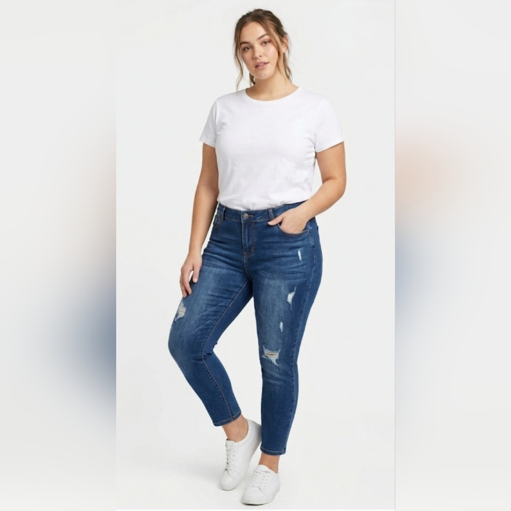 👑🌷👖Royalty For Me WannabettaButt Women’s Mid-Rise Ankle Skinny Jeans  Size 16